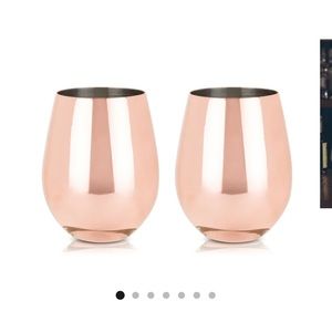Viski copper stemless wine glasses